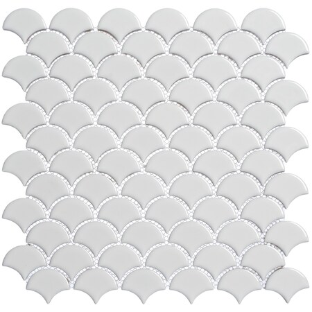 Andova Tiles SAMPLE ANDOVA TILES Chime 0.75" x 1.75" Fish Scale Mosaic Wall & Floor Tile ANDCHIM307